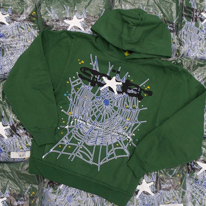 Spider Web Graphics Pullover Hoodie sp5der Hoodies